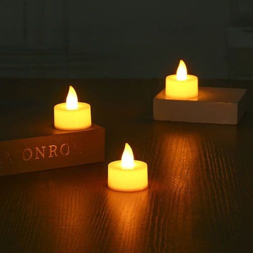 Paket med 24 Flammlösa LED-TeLjus Batteridrivna