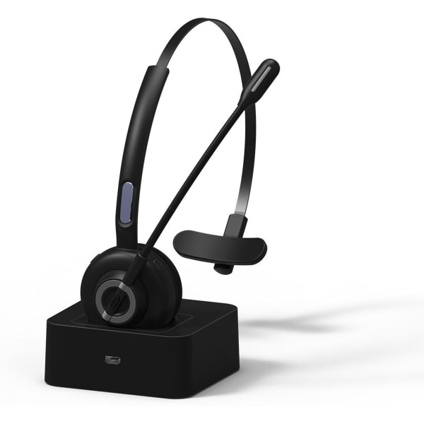Bluetooth headset med mikrofon & USB dongel, mono-headset för PC-hörlurar