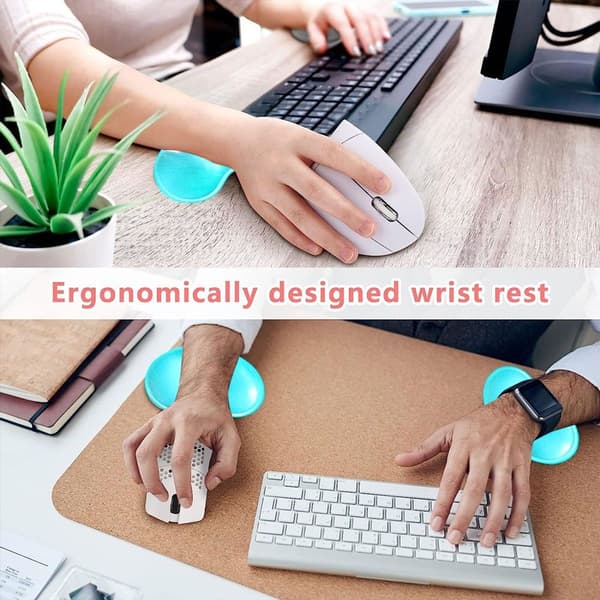 Ergonomisk silikon håndleddsmusematte gjennomsiktig håndleddsstøtte grønn
