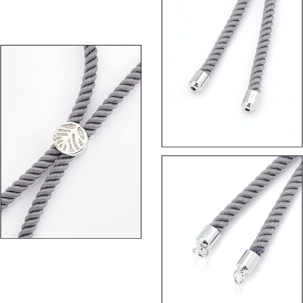 5-strenget justerbar nylon-skyde-armbånd til fremstilling af snoet snorarm KLB