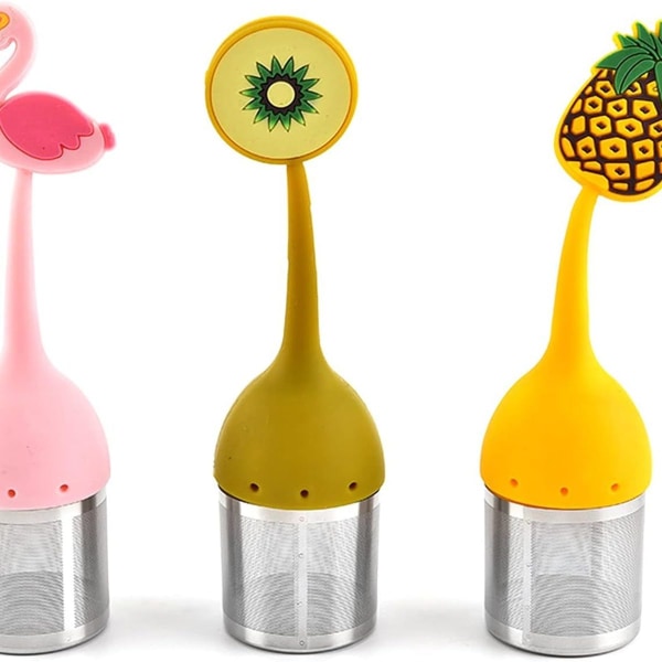 Silikon teinfuser, 3 stk urtefilter, søt 304