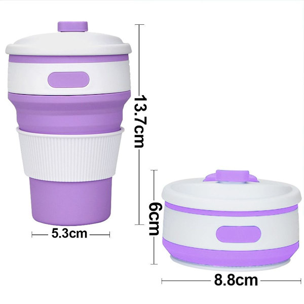 Foldbar kaffekop, lilla KLB