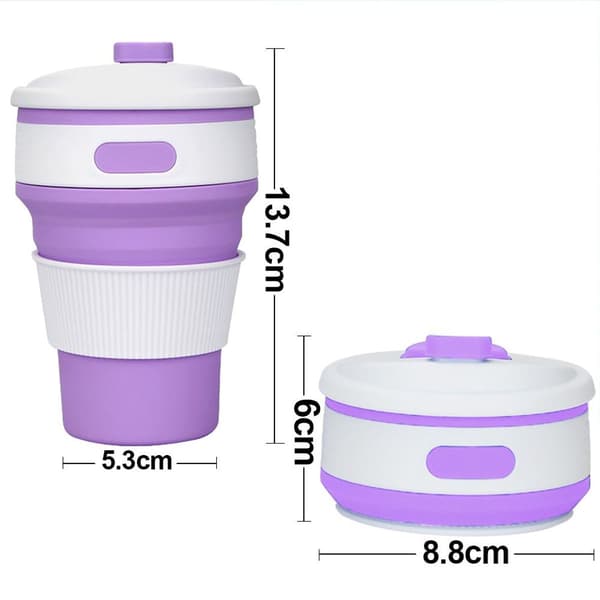 Foldbar kaffekopp, lilla KLB
