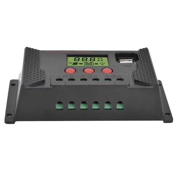 PWM LCD solcelleladeregulator 12V 24V 10A batteriladning KLB