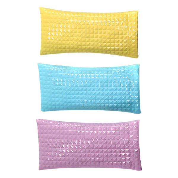 3-pack glasögonfodral med klämförslutning, bärbart, gult + lila + blått
