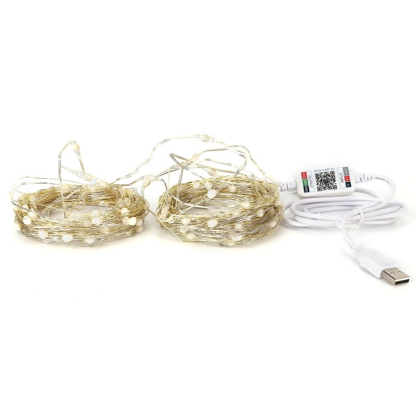 20m/65.6ft 200 LED-slingor Telefon APP Bluetooth-kontroll KLB
