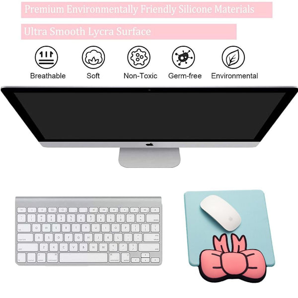 Musematte med håndleddstøtte Smertelindring Ergonomisk mus Blå