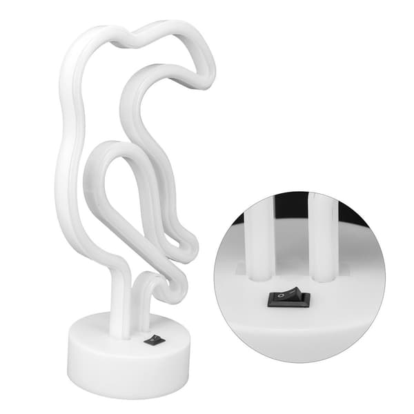 Fugleformet Neon Lys Desktop Natlampe til Bryllupsfest KLB