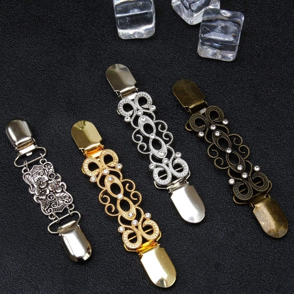 4 stk Retro Cardigan Klips, Genser Krage Klips, Skjerf Klips, Kjole Skjerf Klips KLB