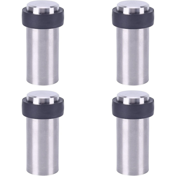 Gulv dørstopper 8 cm rustfrit stål dørstopper dørstopper (pakke med 4)