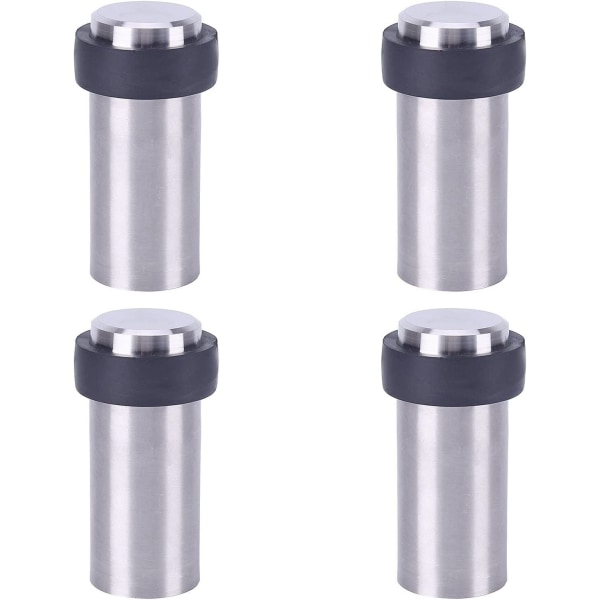 Gulvstopp i rustfritt stål, 8 cm, dørstopper (4-pakning)