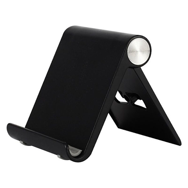 Justerbar telefonholder for skrivebord, sammenleggbar, svart