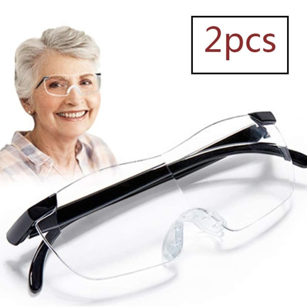 Pack of 2 magnifying glasses with 160% magnification KLB