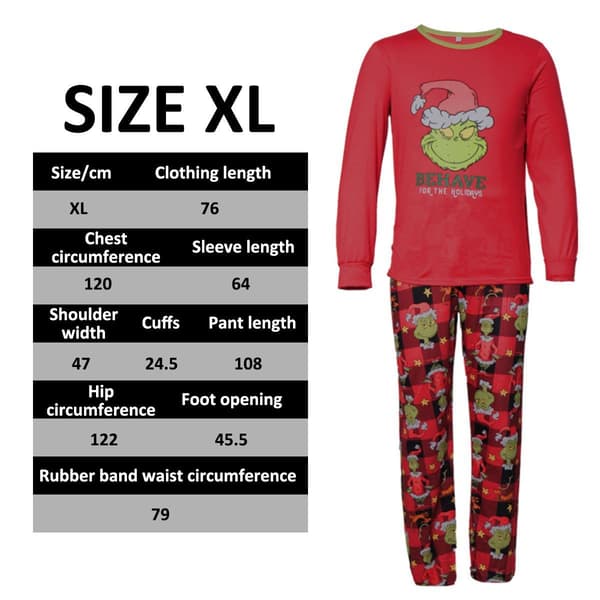 Jouluaiheiset perhepyjamat miehille, naisille, KLB