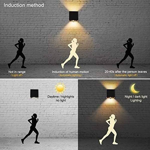 Gulvlampe LED Aluminium Vanntett Vegglampe, Opp og Ned Lys KLB