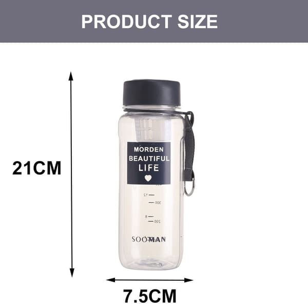 Plast vannflaske, 36OZ, bred munn, grå KLB