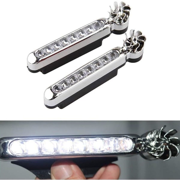 2 kpl auton päiväajovalot 8 LED-tuulettimella tuotettu sumuvalo auto KLB