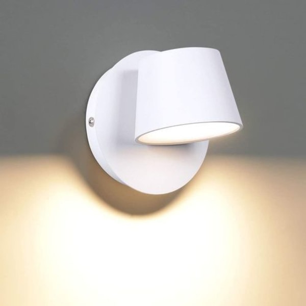 Modern LED vägglampa läslampa 350° roterande LED vägglampa in