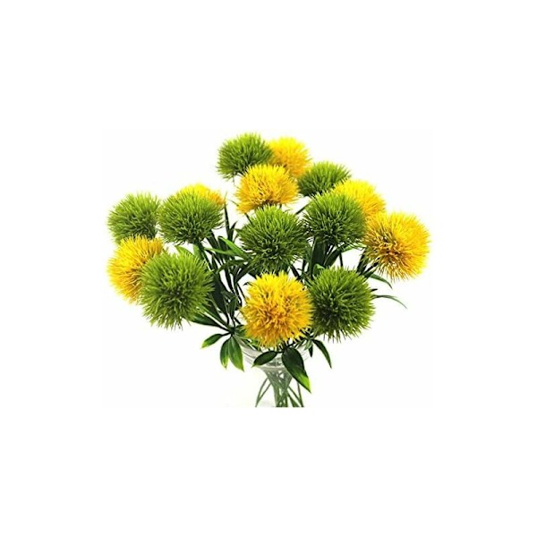 10 st konstgjorda maskrosblommor, plastblommor för heminredning/bröllopsdekoration (grön) KLB