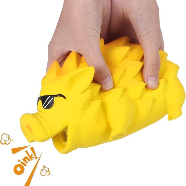 Hunde squeaky tyggeleke for aggressive chewers Large Yellow KLB