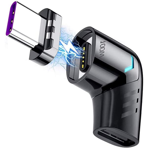 USB-C-magneettiadapteri, 2 kpl Type-C-magneettiadapteria, pikalataus ja