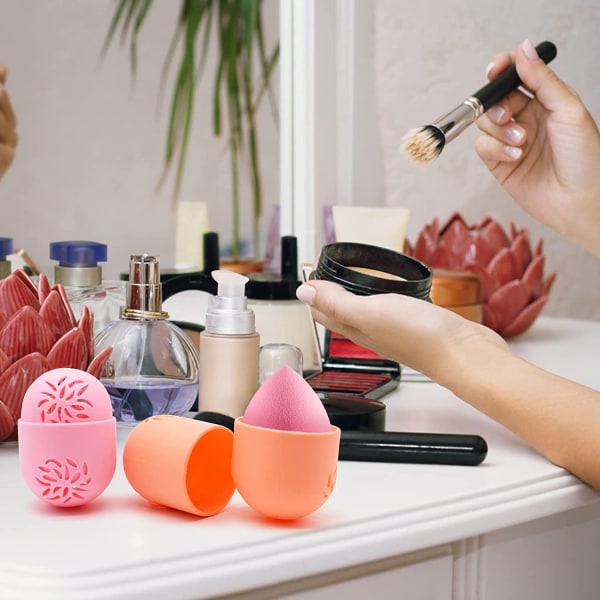 2 stk. Silikone Makeup Svamp Holder, Makeup Svamp Holder, Beauty Svamp Beskyttelseskapsel, Beauty Blender Opbevaringsholder