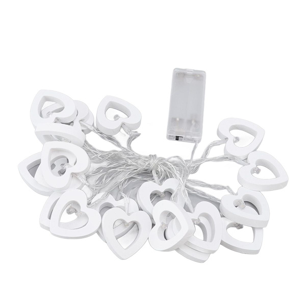 LED-ljusslinga, hjärtformade ljusslingor, batteridriven KLB