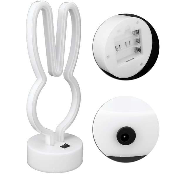 Kaninformet LED-neonlys Sengelampe Neonlampe KLB