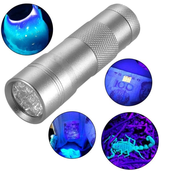 3W 12LED UV-taskulamppu Jade-taskulamppu korujen arviointiin KLB