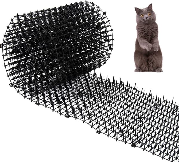 Kattbajsmatta med webbspikar grävstoppest repeller spik avskräckande matta (vit)