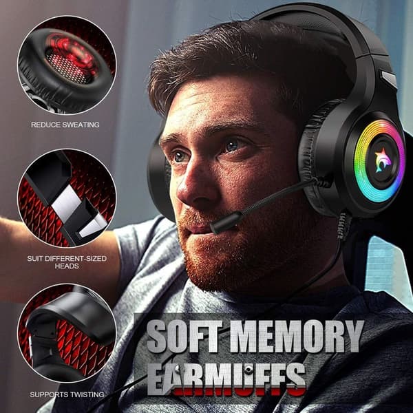 Gaming-headset Xbox One-headset med stereosurroundljud, PS4