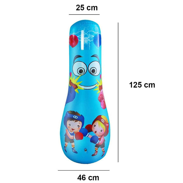 Børneboksesæk 125cm Fritstående Boksesæk til Børn Fitness Fritstående KLB