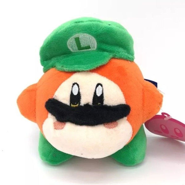 2 Kirby Super Mario Waddle Dee Luigi Cosplay Plyschfigur Fylld Leksak 15 cm KLB