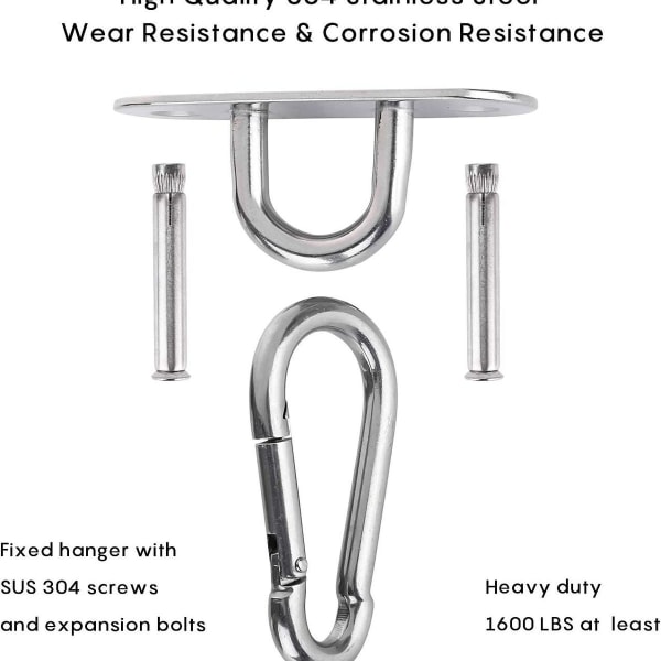 Heavy Duty Swing Hanger Spring Hook, Hengekøyesett