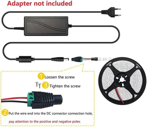LED-stripe sett RGB stripe kit, smart RGB LED stripe lysstripe fungerer med