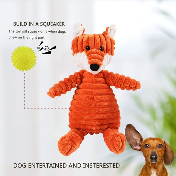 Koiran lelu, pehmoinen koiran lelu Squeaky patternFox KLB