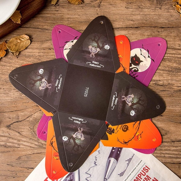 24 pakke Halloween slikæsker - Halloween papirposer til slik