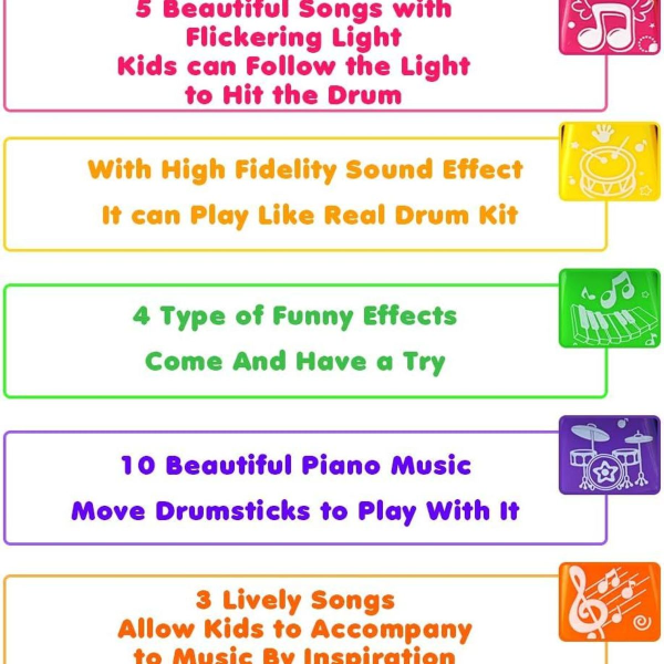 Trumleksaker för barn, musikinstrument för småbarn, med barnrim KLB
