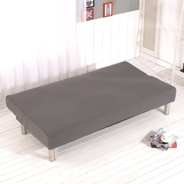 Elastiskt Clic Clac cover för 3-sits soffa, cover i enfärgat vardagsrum, grå