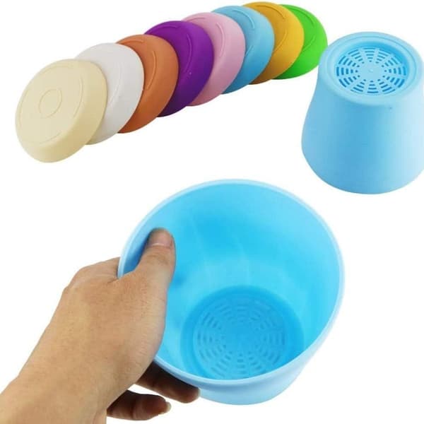8 st 14 cm färgglada plastblomkrukor, 8 växtfärger
