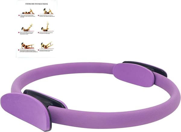 Pilates Ring med Dubbelt Grepp, Diameter 38 cm, Yoga Träning Ring, Magic Circle