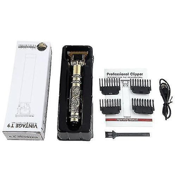 Men's USB hair trimmer, wireless and gold plated, strong and durable KLB