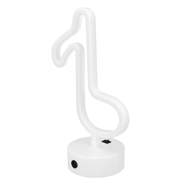 Desktop Neon Lys Unik Musik Note Natlampe til Hjem KLB