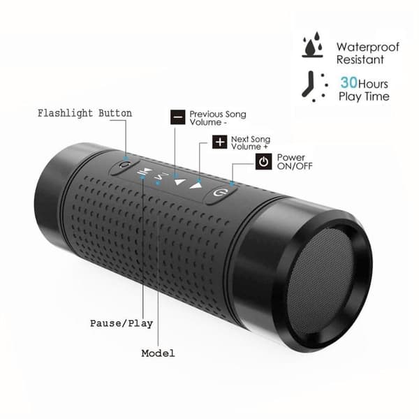 5200mAh ulkoinen langaton Bluetooth-kaiutin vedenpitävä pylväs