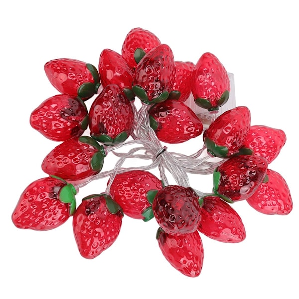 9,8 Fu 20 LED-fruktljusslinga batteridriven jordgubbe KLB
