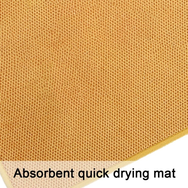 Astianpesualusta Mikrokuitu Kuivausmatto Super Absorbent Mikrokuitu Keltainen
