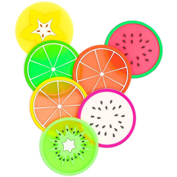 Fruit Coasters, Non-Slip Coasters Heat Insulation Colorful Unique KLB