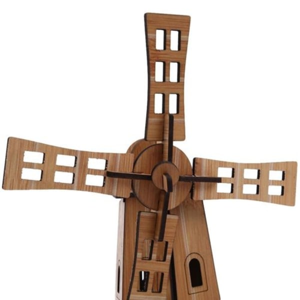 Treleker DIY Husmodell 3D Puslespill Utdannende Leke for Barn