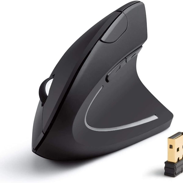 2.4G trådløs vertikal ergonomisk mus, genopladelig trådløs mus KLB