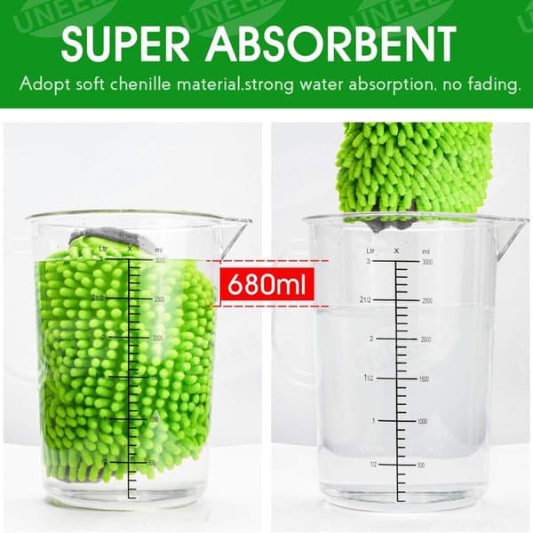 2 i 1 bilvask børste teleskopisk mikrofiber bilvask moppe 180° rotation